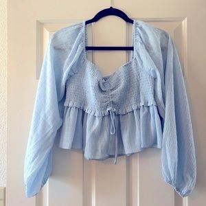 WAYF Cropped Blouse
